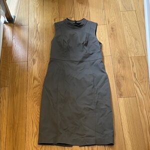 Judith & Charles Sleeveless Charcoal Midi Dress